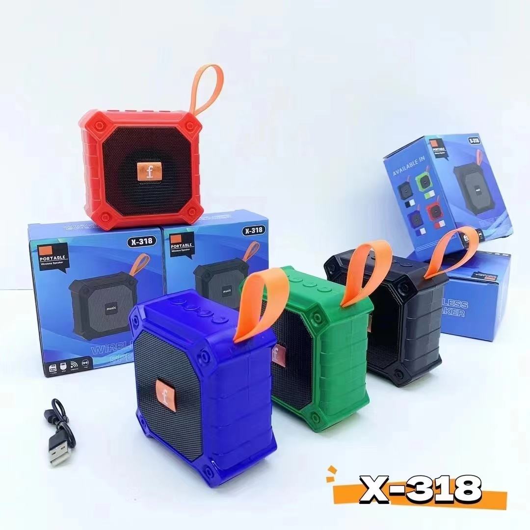 New X-318 Mini Wireless Blue Tooth Speaker Multifunctional with TF USB FM Radio Support 3W Output